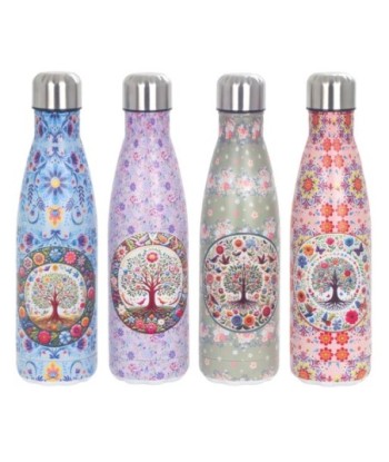 Botella Térmica Árbol de la Vida con Diseño Exclusivo, Aislante de Acero Inoxidable, Ideal para Bebidas Calientes