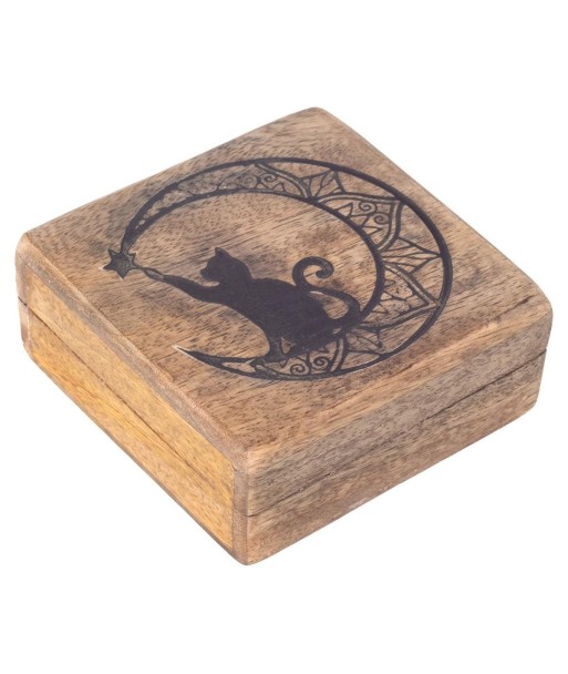 Caja Decorativa Gato Pequeña para Hogar, Organizador de Madera, Accesorio Decoración, Estilo Étnico, Regalo Original Caja Decorativa Gato Pequeña para Hogar, Organizador de Madera, Accesorio Decoración, Estilo Étnico, Regalo Original