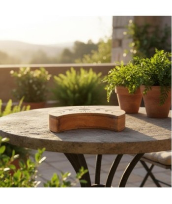 Caja Luna Decorativa para Almacenamiento, Diseño Étnico, Ideal para Regalos, Decoración de Hogar, Madera de Mango