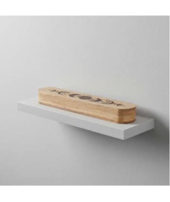 Caja Decorativa Luna de Madera Mango, Diseño Etnico, Ideal para Decoración del Hogar, Almacenamiento y Organización