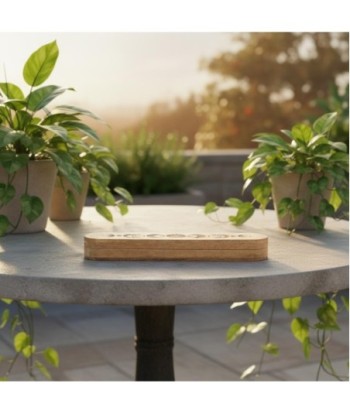 Caja Decorativa Luna de Madera Mango, Diseño Etnico, Ideal para Decoración del Hogar, Almacenamiento y Organización