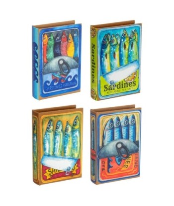 Caja Libro Decorativa Estilo Marinero - Set de 4 Diseños Exclusivos - Ideal para Decoración del Hogar y Oficina