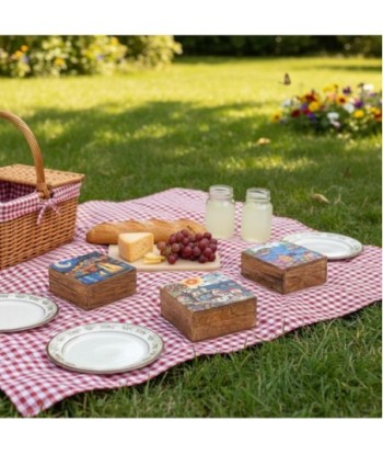 Caja Organizadora de Madera de Mango para Cocina, Set de 4 Casitas Decorativas, Ideal para Almacenamiento y Decoración