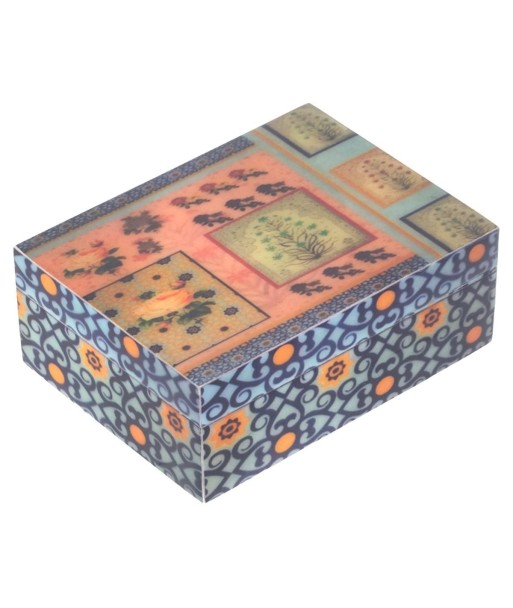 Caja Decorativa de Flores de Madera para Almacenamiento y Decoración del Hogar, Estilo Artesanal, Ideal para