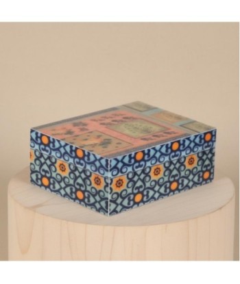 Caja Decorativa de Flores de Madera para Almacenamiento y Decoración del Hogar, Estilo Artesanal, Ideal para