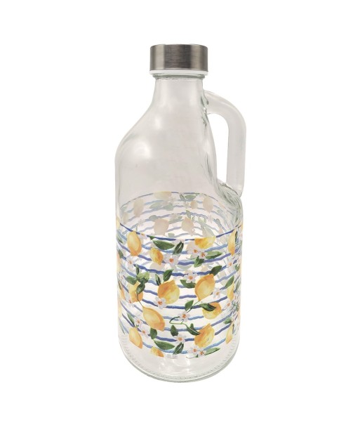 Jarra con Tapon Limones - Ideal para Bebidas, Decoración de Cocina y Almacenamiento de Frutas Frescas