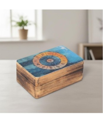Caja Decorativa Zodiaco, Regalo Único, Hecha a Mano, Ideal para Almacenar Joyas, Decoración Estilo Bohemio, Inspiración