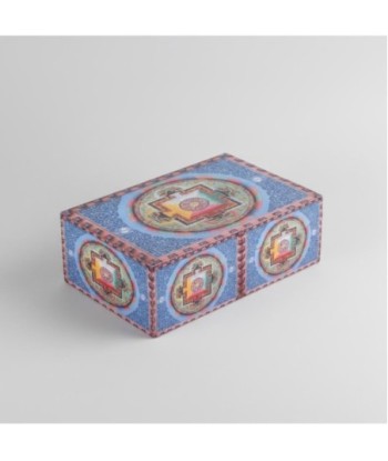 Caja Mandala Decorativa de Madera para Hogar, Joyero Artesanal Estilo Étnico, Almacenamiento Elegante y Funcional