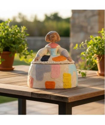 Menina Caja Decorativa Pop Art - Figura de Resina para Decoración del Hogar - Diseño Moderno y Original