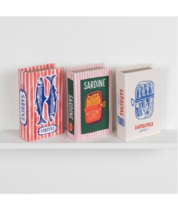 Caja Libro Decorativa Set de 3 Unidades Diseño Marinero para Decoración del Hogar y Almacenamiento Creativo