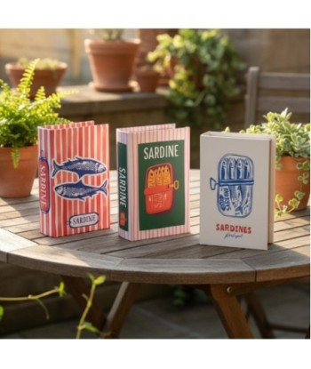 Caja Libro Decorativa Set de 3 Unidades Diseño Marinero para Decoración del Hogar y Almacenamiento Creativo