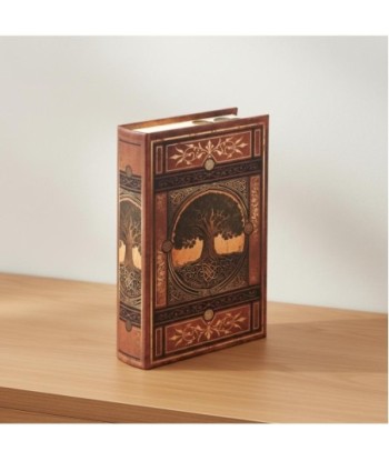 Caja Libro Decorativa Árbol de la Vida - Almacenamiento Oculto Elegante para Hogar y Oficina