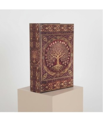 Set de 2 Cajas Decorativas Árbol de la Vida, Estilo Libro, Almacenamiento Creativo para Hogar y Oficina, Accesorio