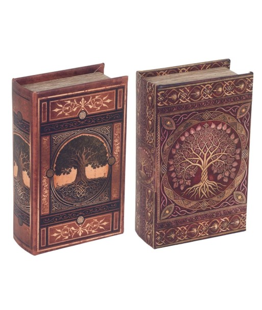 Caja Libro Decorativa Vintage, Set de 2 Unidades, Diseño Mapa del Mundo, Almacenamiento Oculto, Ideal para Regalos