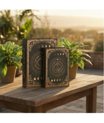 Caja de Almacenamiento Decorativa con Diseño de Mapa Mundial - Set de 2 Unidades - Ideal para Oficina y Hogar