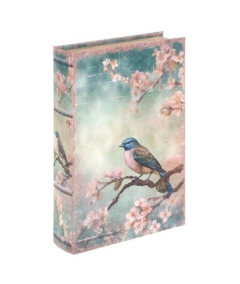 Caja Decorativa Libro Pájaro Diseño Vintage para Almacenamiento, Decoración Hogar, Regalo Original y Elegante