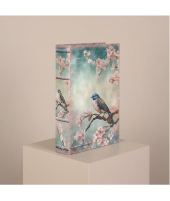 Caja Decorativa Libro Pájaro Diseño Vintage para Almacenamiento, Decoración Hogar, Regalo Original y Elegante