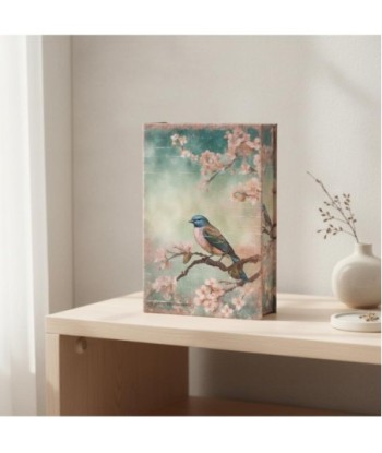 Caja Decorativa Libro Pájaro Diseño Vintage para Almacenamiento, Decoración Hogar, Regalo Original y Elegante