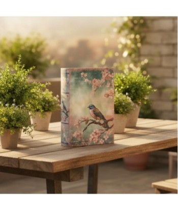 Caja Decorativa Libro Pájaro Diseño Vintage para Almacenamiento, Decoración Hogar, Regalo Original y Elegante