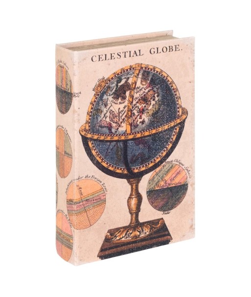 Caja Libro Decorativa Globo Mundo Vintage - Organizador de Almacenamiento con Diseño de Mapa Antiguo - Ideal