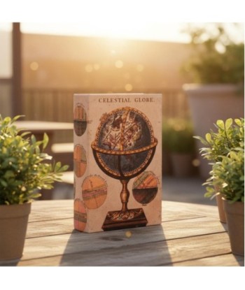 Caja Libro Decorativa Globo Mundo Vintage - Organizador de Almacenamiento con Diseño de Mapa Antiguo - Ideal