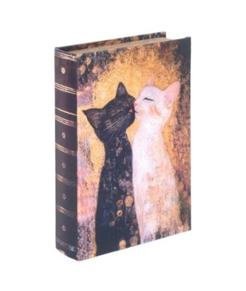 Caja Libro Decorativa Gatos Diseño Romántico, Ideal para Regalo y Decoración del Hogar, Almacenamiento Secreto