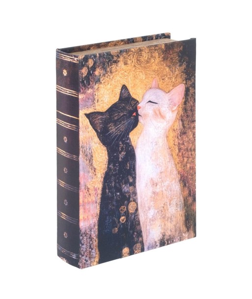 Caja Libro Decorativa Gatos Diseño Romántico, Ideal para Regalo y Decoración del Hogar, Almacenamiento Secreto