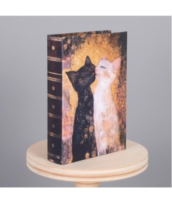 Caja Libro Decorativa Gatos Diseño Romántico, Ideal para Regalo y Decoración del Hogar, Almacenamiento Secreto