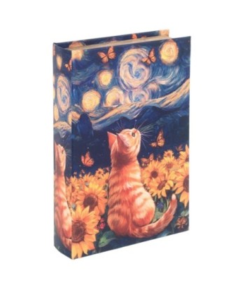 Caja Libro Decorativa con Diseño de Gato para Almacenamiento, Accesorio de Hogar, Regalo Ideal para Amantes de