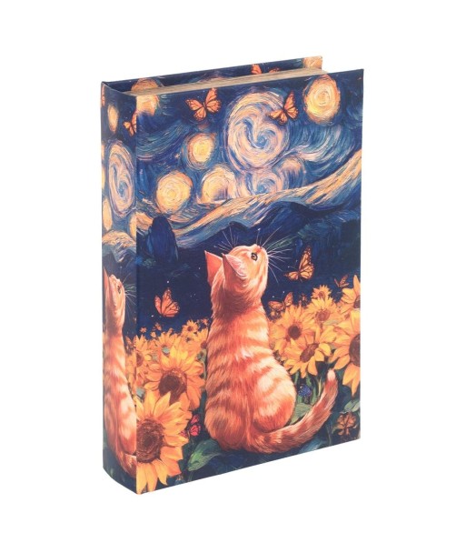 Caja Libro Decorativa con Diseño de Gato para Almacenamiento, Accesorio de Hogar, Regalo Ideal para Amantes de