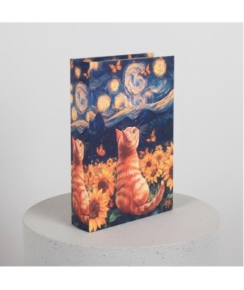 Caja Libro Decorativa con Diseño de Gato para Almacenamiento, Accesorio de Hogar, Regalo Ideal para Amantes de
