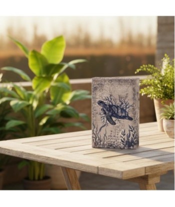 Caja Libro Decorativa Tortuga Azul - Almacenamiento Oculto - Diseño Marinero - Ideal para Decoración de Hogar