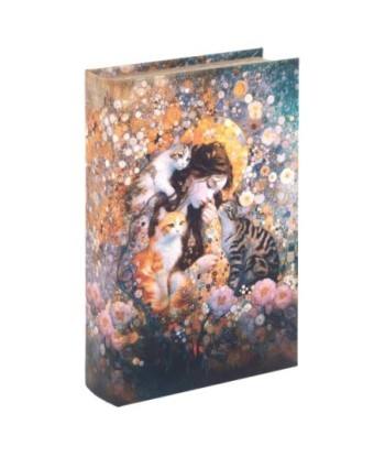 Caja Libro Decorativa Gatos Diseño Único, Almacenamiento Oculto, Ideal para Regalo, Decoración Hogar, Estilo