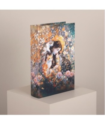 Caja Libro Decorativa Gatos Diseño Único, Almacenamiento Oculto, Ideal para Regalo, Decoración Hogar, Estilo