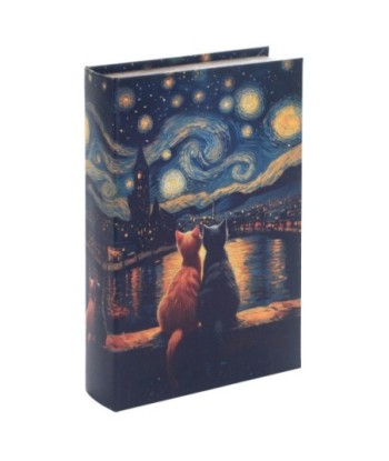 Caja Libro Decorativa Gatos Diseño Único, Almacenamiento Oculto, Ideal para Regalo, Decoración Hogar, Estilo