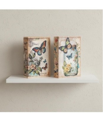 Caja Decorativa Libro Mariposas Diseño Doble - Ideal para Almacenamiento y Decoración en Hogar y Oficina