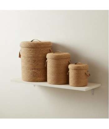 Juego de 3 cestas decorativas de almacenamiento, organizador para hogar, cestas multiusos, diseño natural, cestas Juego de 3 cestas decorativas de almacenamiento, organizador para hogar, cestas multiusos, diseño natural, cestas