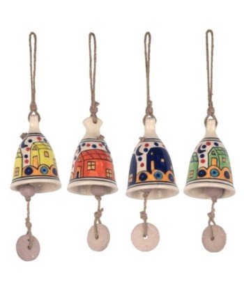 Campana decorativa colgante de metal, diseño étnico, ideal para decoración de interiores y exteriores, estilo