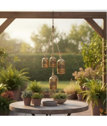 Juego de 3 Campanas Decorativas de Metal para Colgar, Diseño Étnico, Adorno de Pared, Ideal para Hogar y Oficina