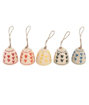 Campana Decorativa Colgante Multicolor, Juego de 5 Piezas, Diseño Artesanal, Ideal para Decoración de Interiores