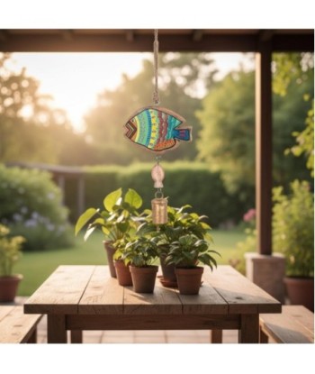 Colgante Decorativo Campana Pez Estilo India para Hogar, Adorno Original, Ideal para Regalo, Accesorio Único