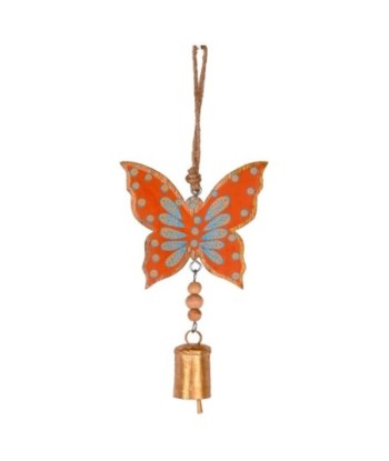Colgante Decorativo de Madera con Campana y Mariposa, Adorno para Hogar, Estilo Étnico, Ideal para Regalo