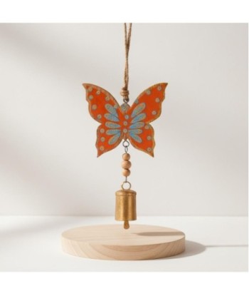 Colgante Decorativo de Madera con Campana y Mariposa, Adorno para Hogar, Estilo Étnico, Ideal para Regalo