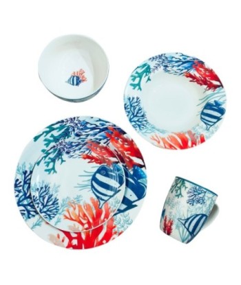 Plato Hondo de Porcelana con Diseño de Pez en Caja Regalo - Ideal para Regalos Originales y Decoración de Mesa