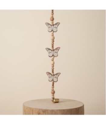 Colgante de Mariposas Decorativo para Hogar, Diseño Étnico, Adorno Colgante Artesanal de Madera, Decoración Estilo