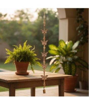 Colgante de Mariposas Decorativo para Hogar, Diseño Étnico, Adorno Colgante Artesanal de Madera, Decoración Estilo