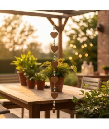 Colgante de Corazones Decorativo Estilo Bohemio para Hogar, Diseño Único y Artesanal, Ideal para Regalos y Decoración