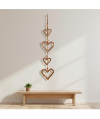 Colgante Decorativo Corazones Diseño Étnico Hecho a Mano para Hogar, Ideal Regalo San Valentín, Decoración Original