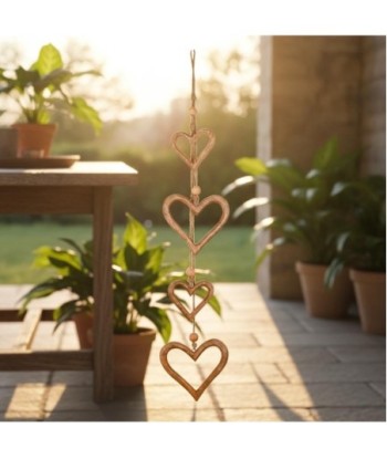 Colgante Decorativo Corazones Diseño Étnico Hecho a Mano para Hogar, Ideal Regalo San Valentín, Decoración Original