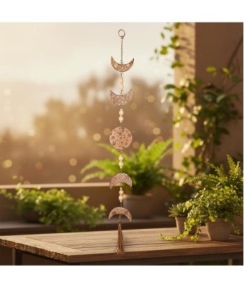 Colgante Lunas Decorativo Bohemio, Adorno Colgante para Pared, Diseño de Lunas, Decoración Original para Hogar